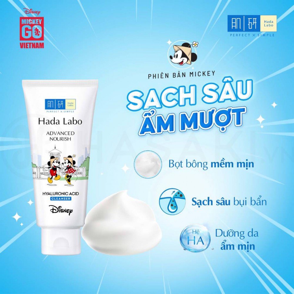 Kem Rửa Mặt Hada Labo Advanced Nourish Hyaluronic Acid Cleanser